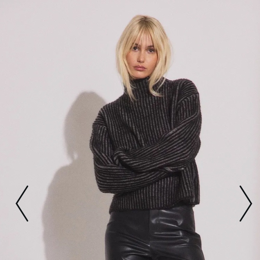 High Neck Rib Knitted Detail Sweater from NA-KD